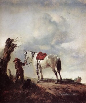 Philips Wouwerman El caballo blanco Pinturas al óleo
